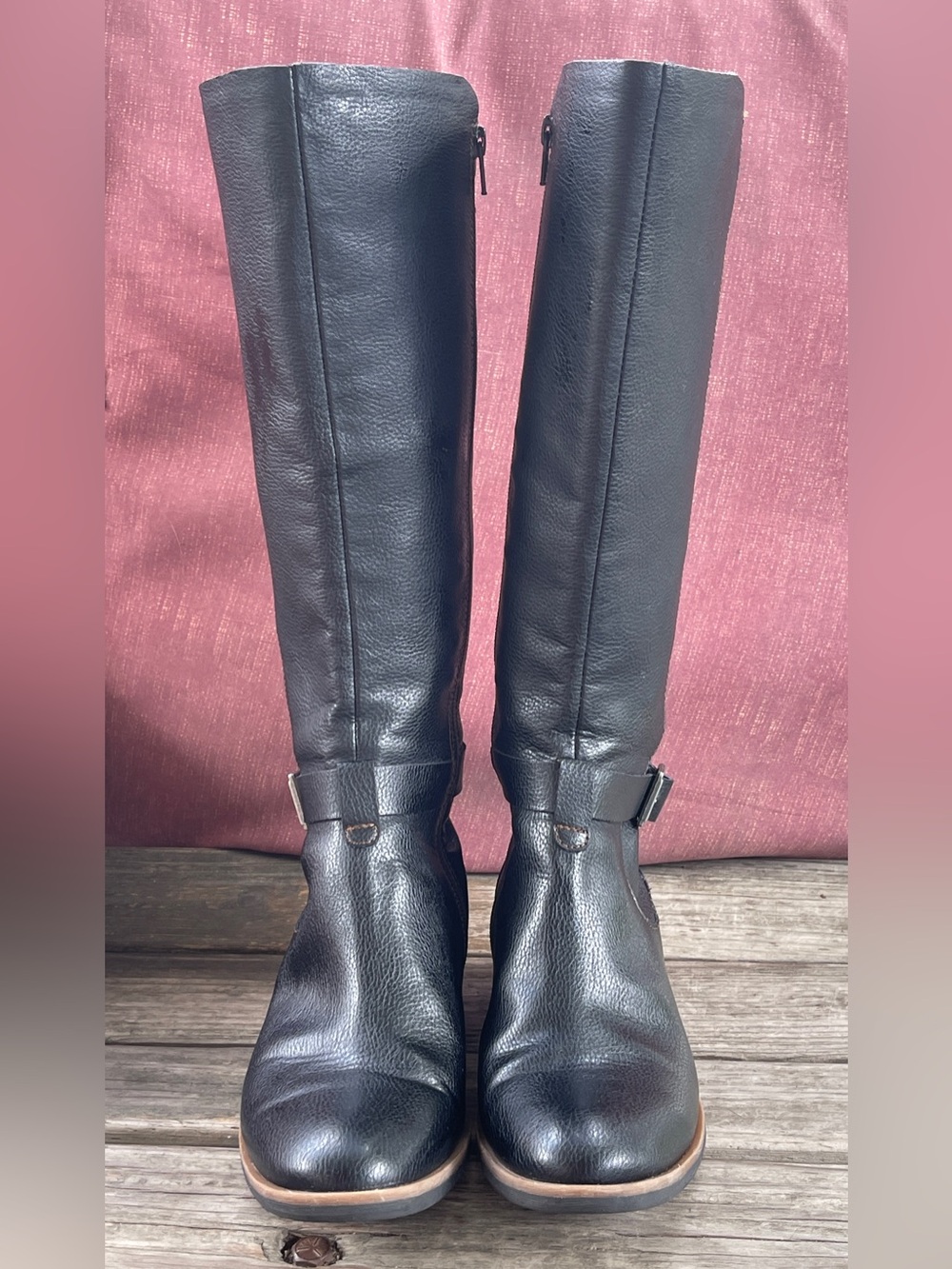 Korks by Kork-Ease Theresa Black Leather Knee High Riding Boots Size 8 M